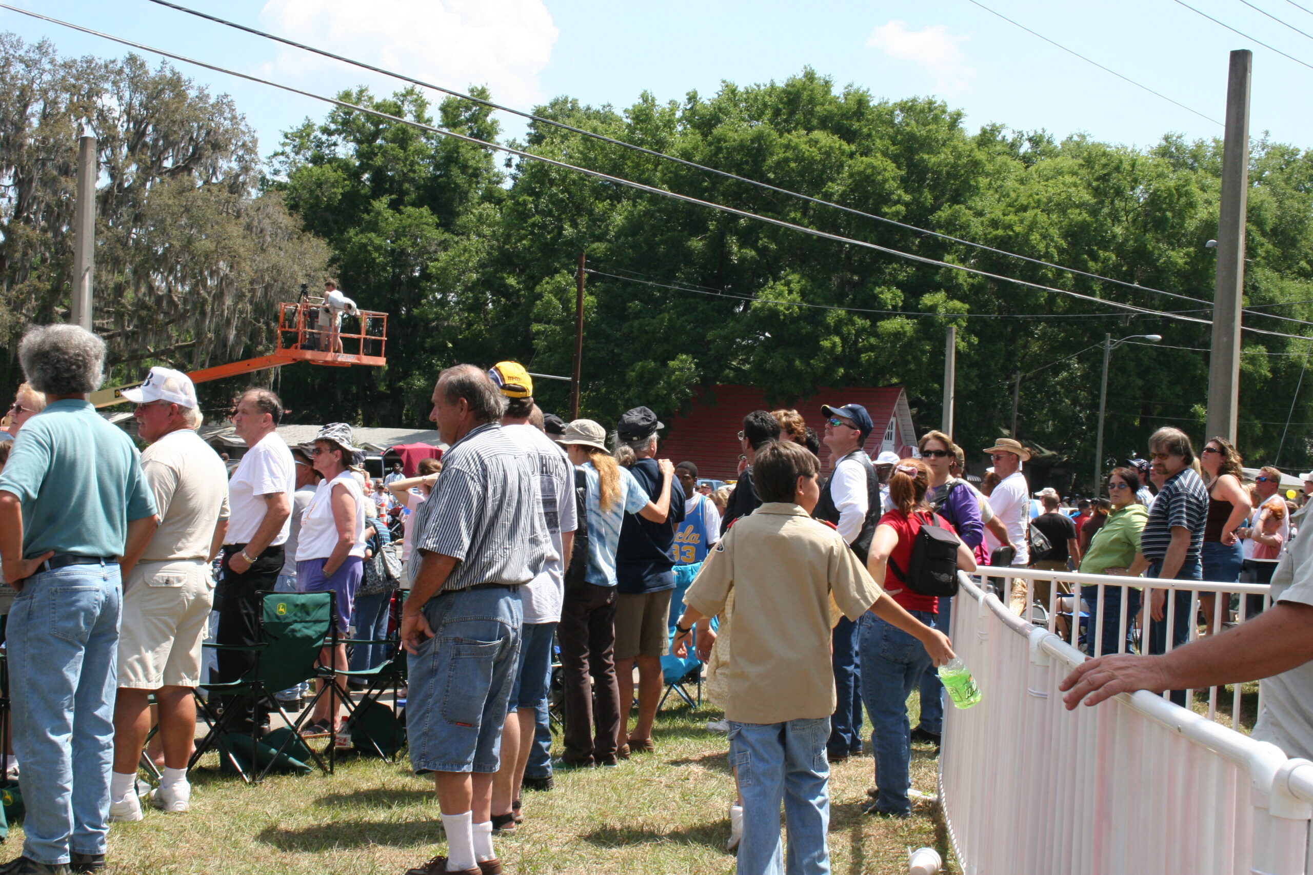 Crowd at Eva Lyon Park during the St. Johns River Catfish Festival in Crescent City, FL